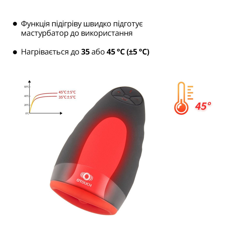 Мастурбатор Otouch CHIVEN 2, вібрувальний язичок, 6 режимів, підігрів Мастурбатор Otouch CHIVEN 2, вібрувальний язичок, 6 режимів, підігрів