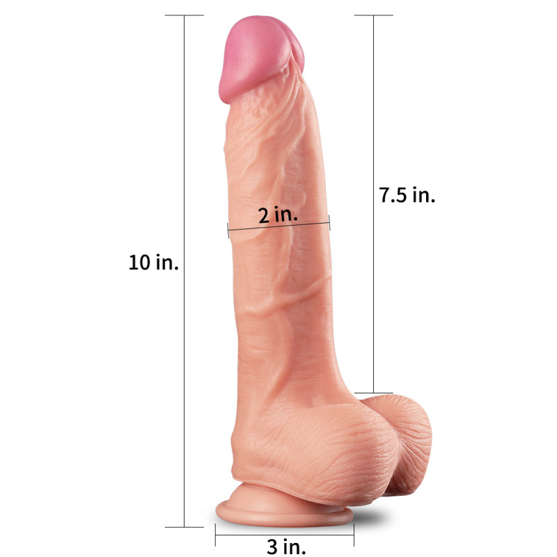 Фалоімітатор - Dual-Layered Silicone Cock 10 Фалоімітатор - Dual-Layered Silicone Cock 10