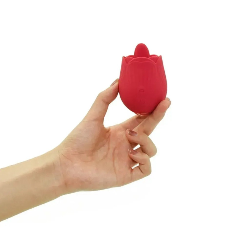 Вибратор роза с язычком Sweet Em