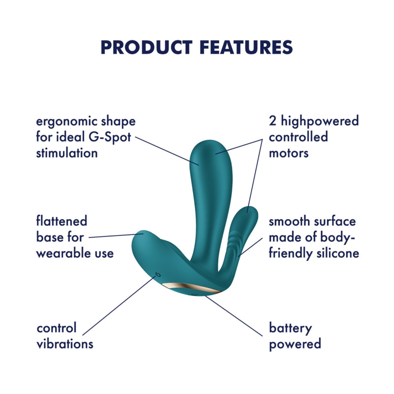 Подвійний смарт-вібратор у трусики Satisfyer Top Secret+ Battery Series Подвійний смарт-вібратор у трусики Satisfyer Top Secret+ Battery Series
