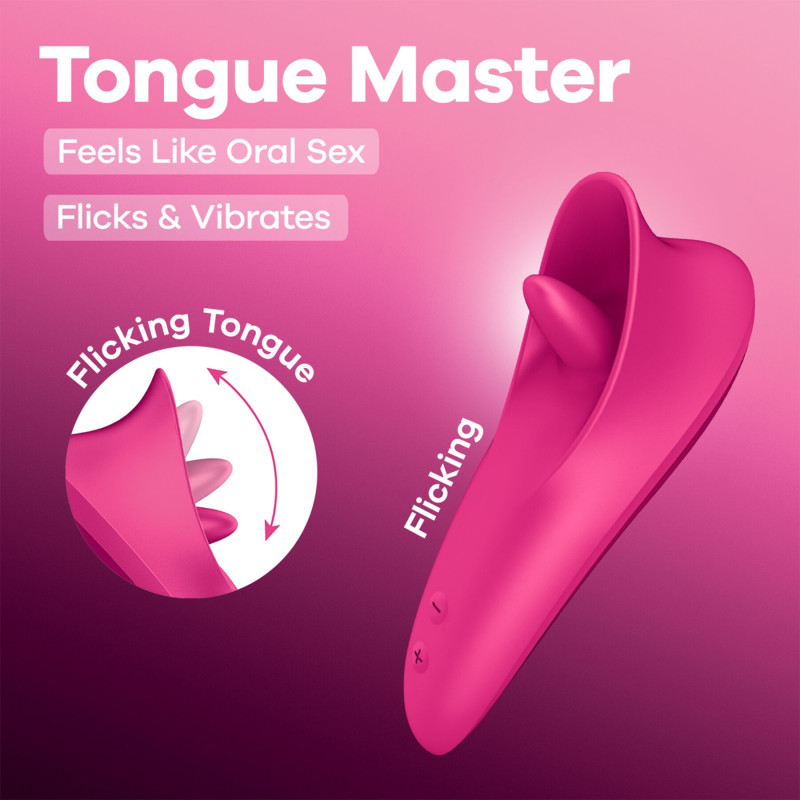 Вибростимулятор для клитора Satisfyer Tongue Master с язычком Вибростимулятор для клитора Satisfyer Tongue Master с язычком