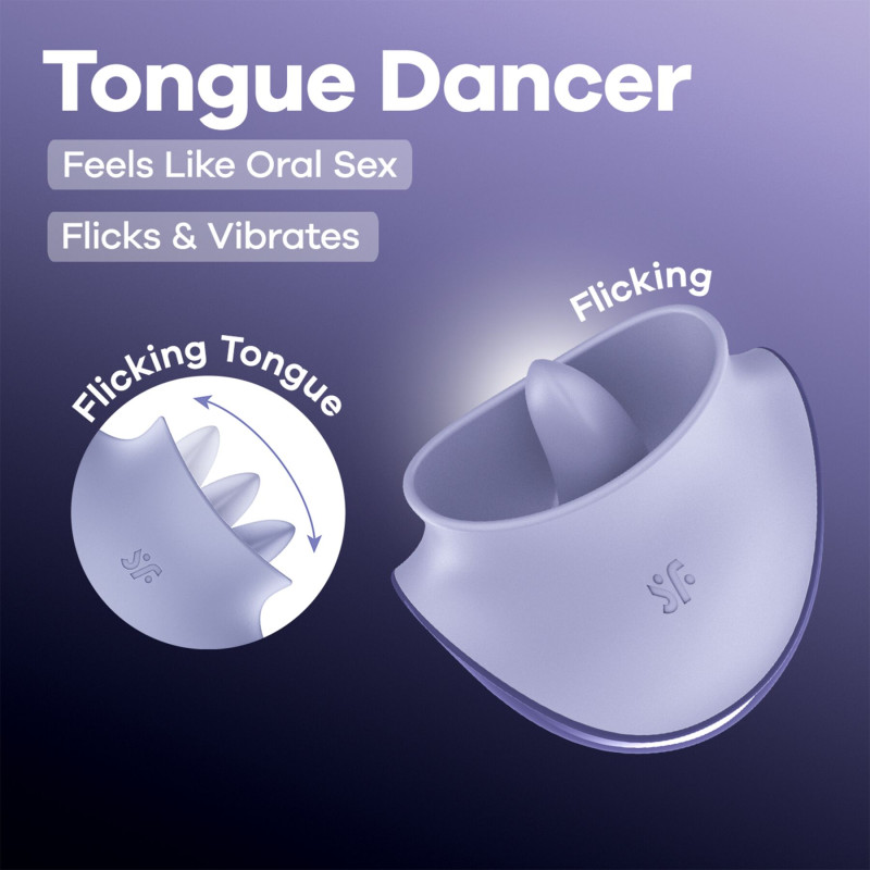 Вибростимулятор для клитора Satisfyer Tongue Dancer с язычком Вибростимулятор для клитора Satisfyer Tongue Dancer с язычком