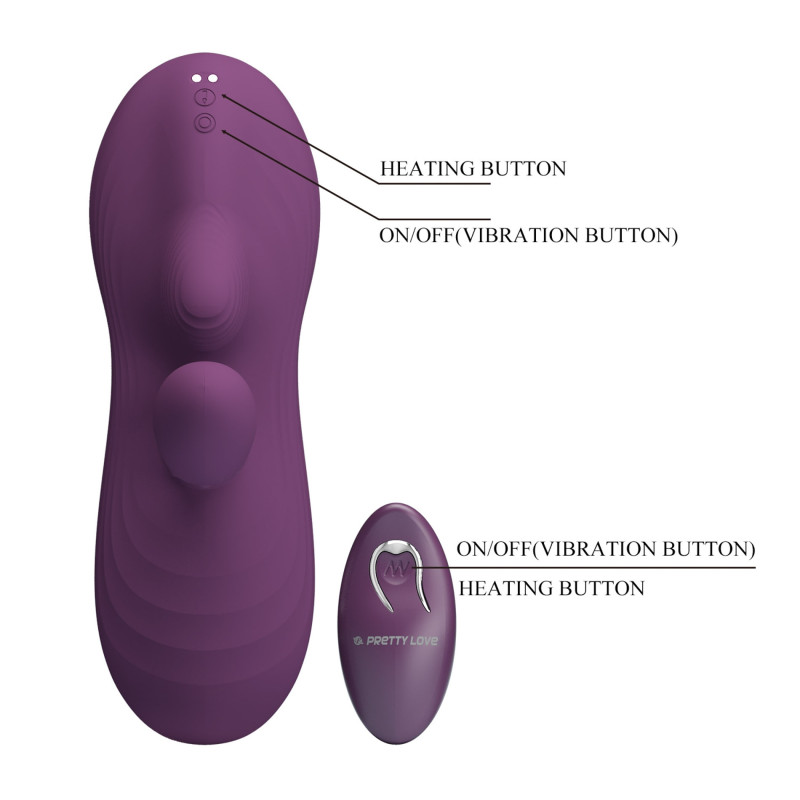 Вібромасажер Pretty Love Luka Heating Sit-Down Pad Vibrator Вібромасажер Pretty Love Luka Heating Sit-Down Pad Vibrator