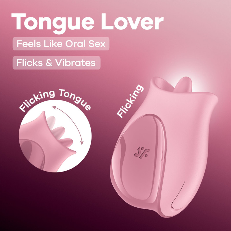 Вибростимулятор для клитора Satisfyer Tongue Lover с язычком Вибростимулятор для клитора Satisfyer Tongue Lover с язычком