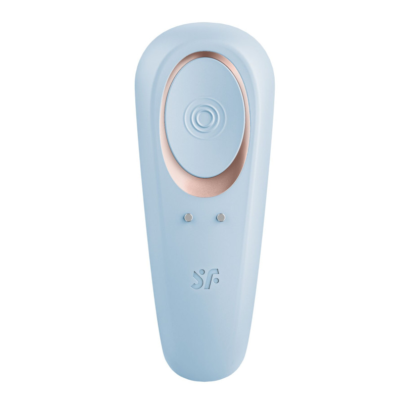 Вібратор для пар Satisfyer Double Classic Light Blue з одним моторчиком Вібратор для пар Satisfyer Double Classic Light Blue з одним моторчиком