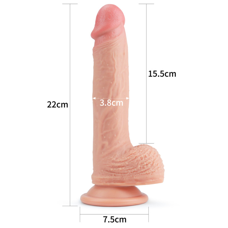 Фалоімітатор - Dual-Layered Silicone Cock 8.5 Фалоімітатор - Dual-Layered Silicone Cock 8.5