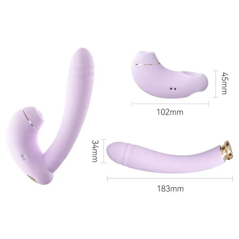 Вібратор-трансформер BeYourLover Phantom Moon з вакуумом і підігрівом, з додатком