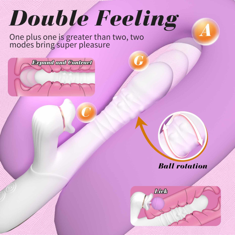 Вібратор - Dual Motion Licking Vibe White