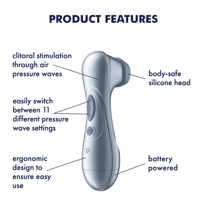 Вакуумний кліторальний стимулятор Satisfyer Pro 2 Generation 2 Battery Series Light Blue Вакуумний кліторальний стимулятор Satisfyer Pro 2 Generation 2 Battery Series Light Blue