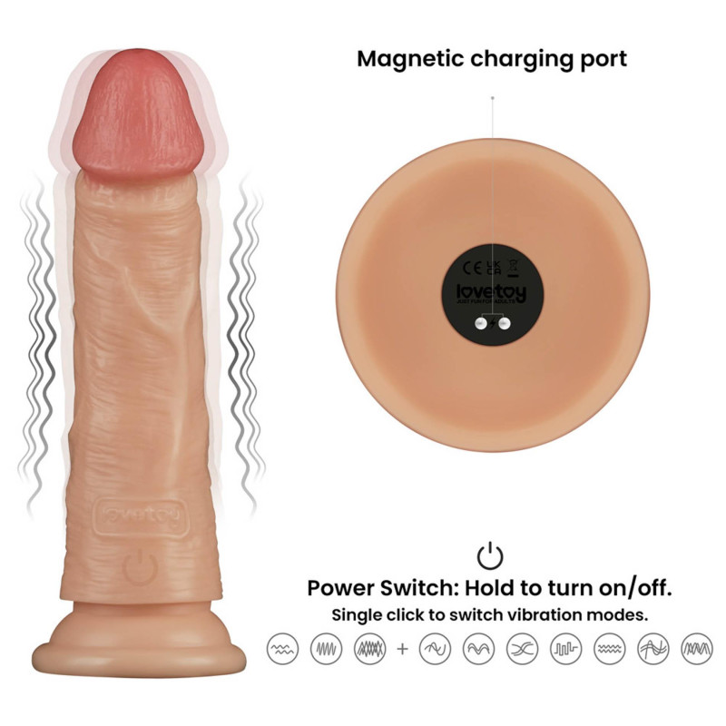 Реалістичний вібратор Vibrating Power Basics Cock 7