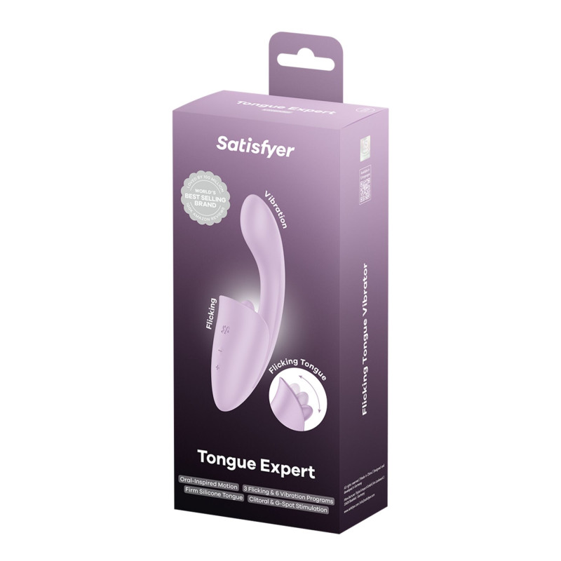 Вагинально-клиторальный вибратор Satisfyer Tongue Expert с язычком Вагинально-клиторальный вибратор Satisfyer Tongue Expert с язычком