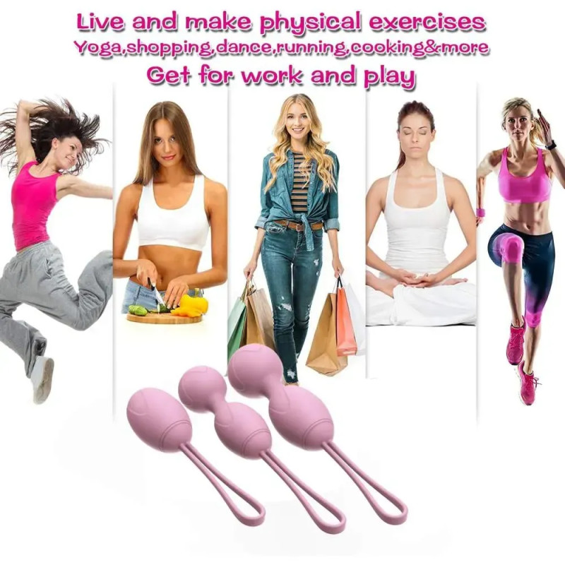 Набір вагінальних кульок BeYourLover, силіконові, фіолетові, 3 шт