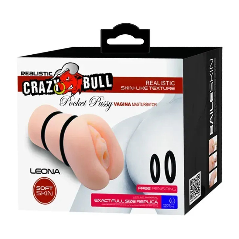 Мастурбатор із кібершкіри Crazy Bull Leona