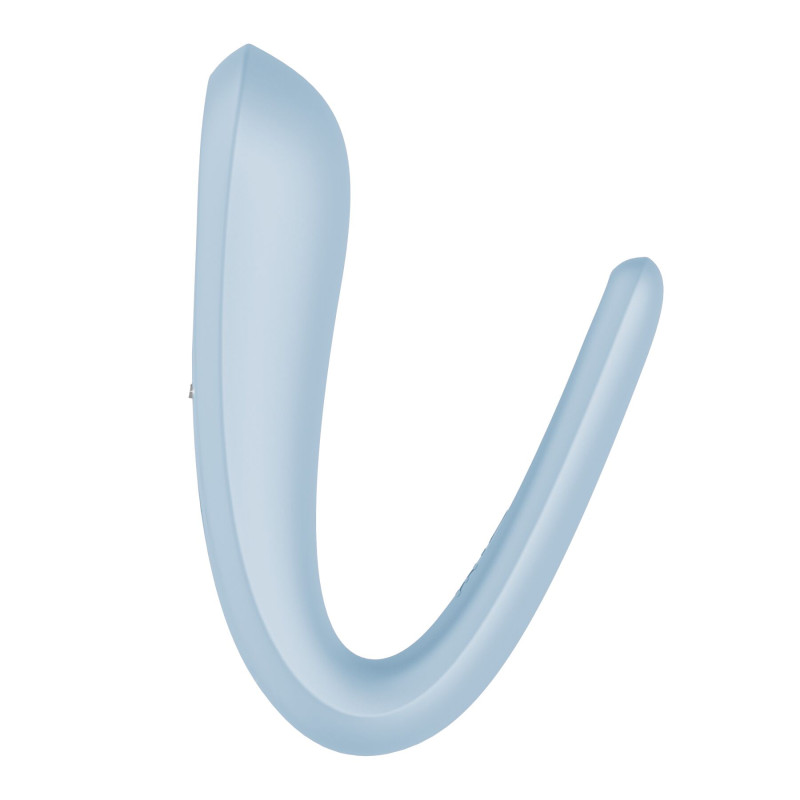 Вібратор для пар Satisfyer Double Classic Light Blue з одним моторчиком Вібратор для пар Satisfyer Double Classic Light Blue з одним моторчиком