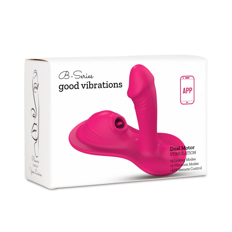 Вібромасажер APP Remote Control Thrusting Vibrator Sync Wave Pink