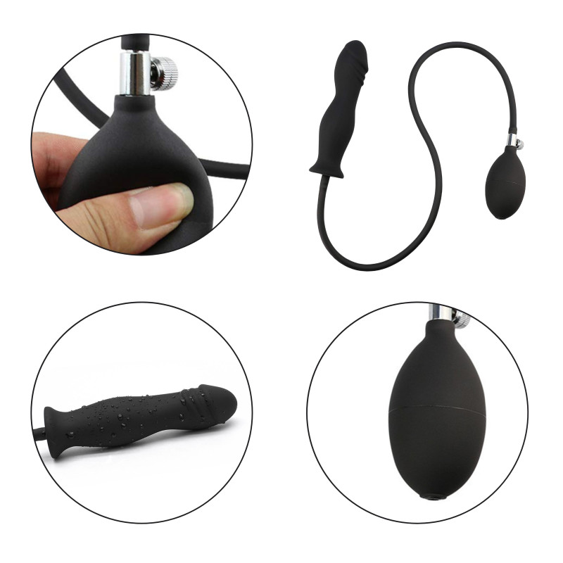 Надувна анальна пробка Erospace Wild Play Inflatable Anal Plug C6 (15,3 × 3,5 см)