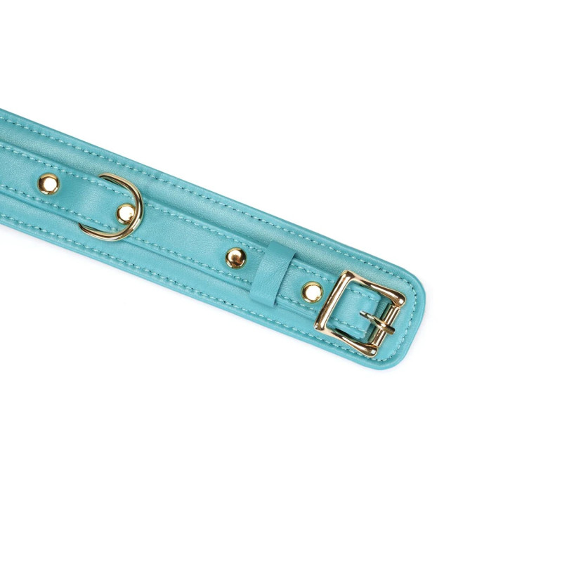 Нашийник з повідцем Liebe Seele Blue Lamb Leather Collar with Velvet Lining Нашийник з повідцем Liebe Seele Blue Lamb Leather Collar with Velvet Lining