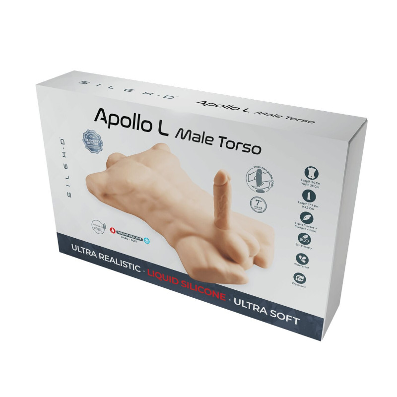 Торс с фаллоимитатором на присоске SilexD Apollo L