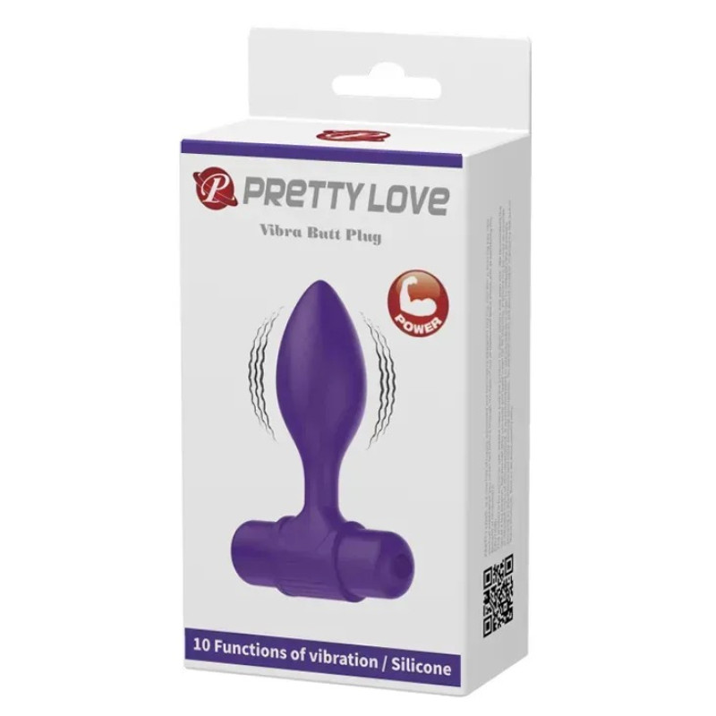 Анальная пробка с вибрацией Pretty Love Vibra Violet