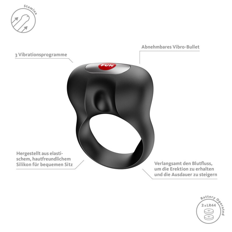 Ерекційне віброкільце для чоловіків Steady Fun Factory Ерекційне віброкільце для чоловіків Steady Fun Factory
