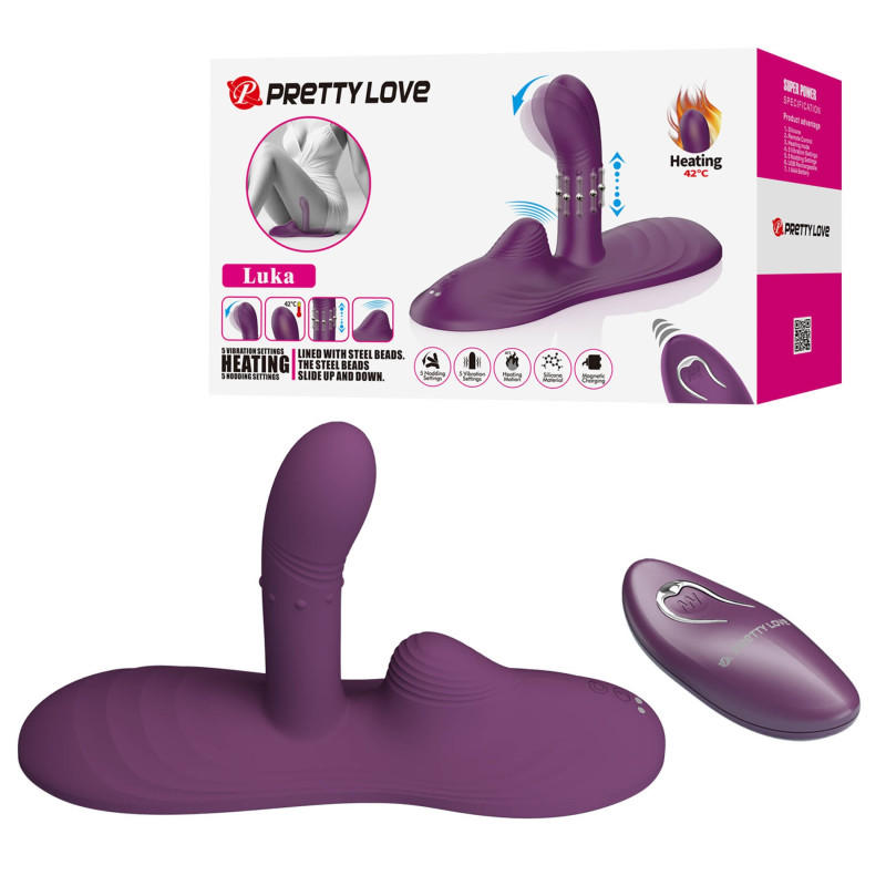 Вібромасажер Pretty Love Luka Heating Sit-Down Pad Vibrator Вібромасажер Pretty Love Luka Heating Sit-Down Pad Vibrator