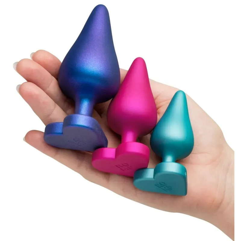 Набор из 3 анальных пробок ROMP Luster разноцветные Набор из 3 анальных пробок ROMP Luster разноцветные