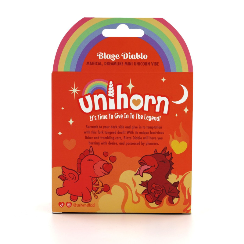 Кліторальний стимулятор з точковими обертальними рухами Unihorn Blaze Diablo Red