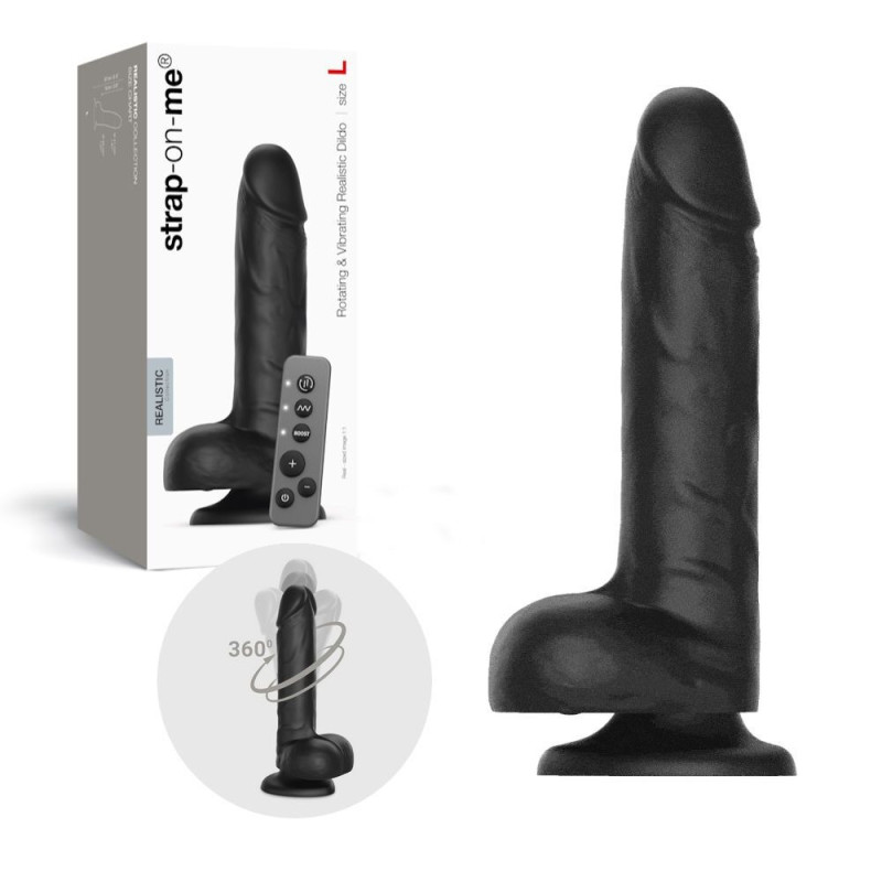 Фалоімітатор з вібрацією і ротацією Strap-On-Me Rotating & Vibrating Realistic Dildo