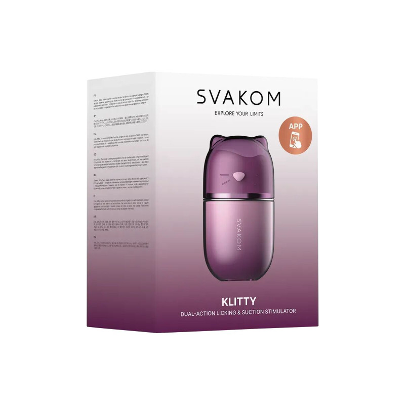 Смарт куни-имитатор Svakom Klitty, с язычком, лыже, сосет и вибрирует