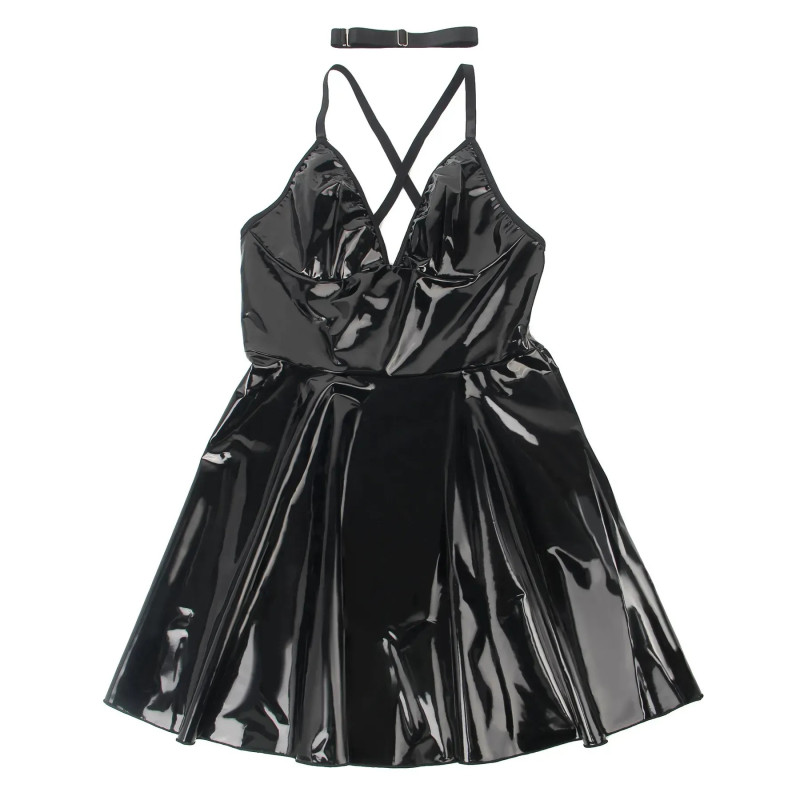 Глянцевое платье с чокером Star Night Wet Look Глянцевое платье с чокером Star Night Wet Look