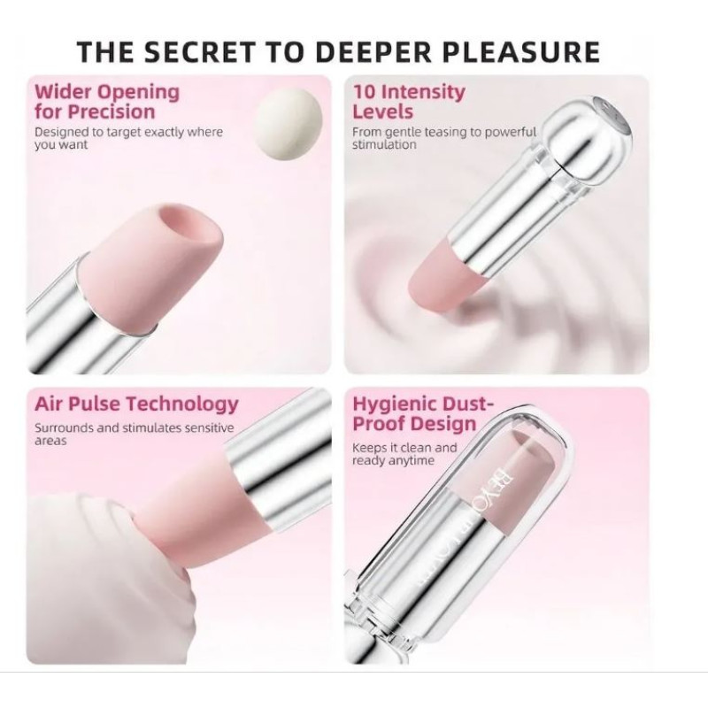 Вакуумний стимулятор BeYourLover Powder Mist у формі губної помади Вакуумний стимулятор BeYourLover Powder Mist у формі губної помади