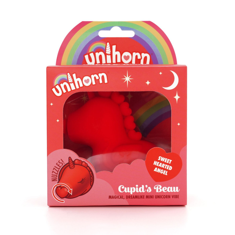 Кліторальний стимулятор з обертальними рухами Unihorn Cupid's Beau Red