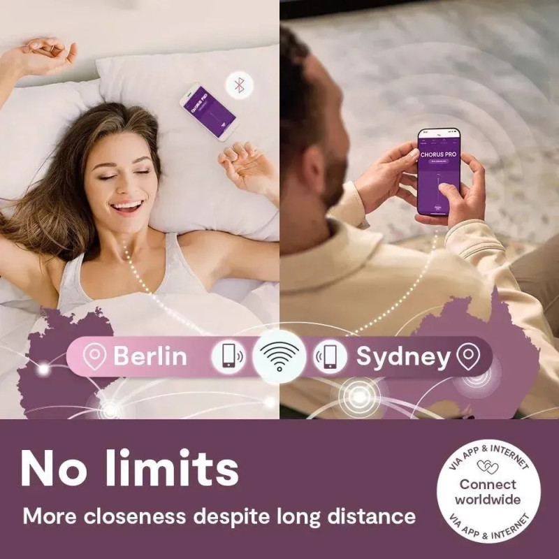 Вибратор для пар We-Vibe Chorus Pro Electric Pink с пультом и приложением