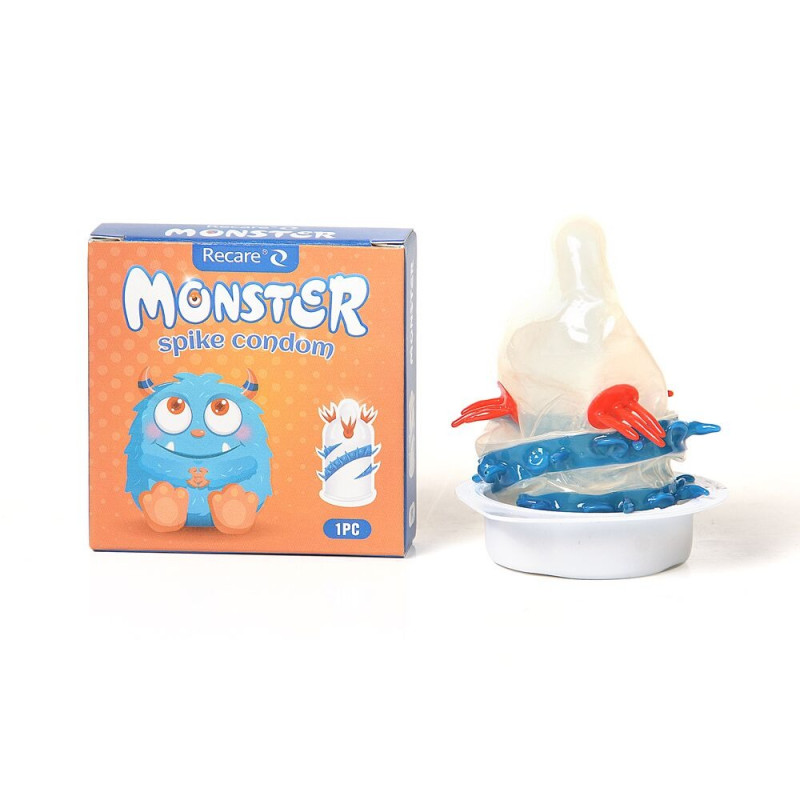 Насадка на член Recare Blue Monster Spike Condom