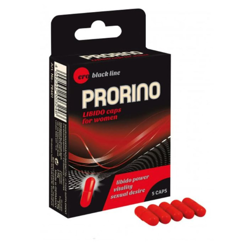 Збуджуючі капсули для жінок ERO PRORINO black line Libido Збуджуючі капсули для жінок ERO PRORINO black line Libido