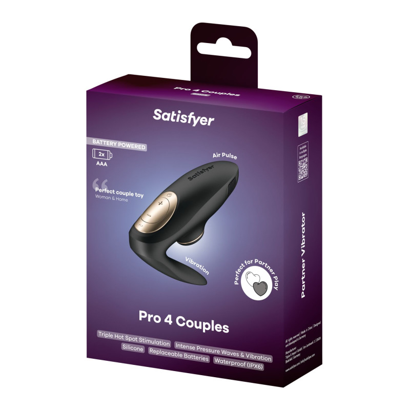 Вакуумный вибратор для пар Satisfyer Pro 4 Couples Battery Series Вакуумный вибратор для пар Satisfyer Pro 4 Couples Battery Series