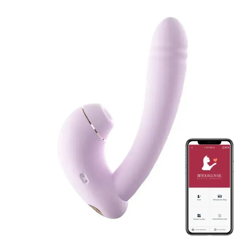 Вібратор-трансформер BeYourLover Phantom Moon з вакуумом і підігрівом, з додатком