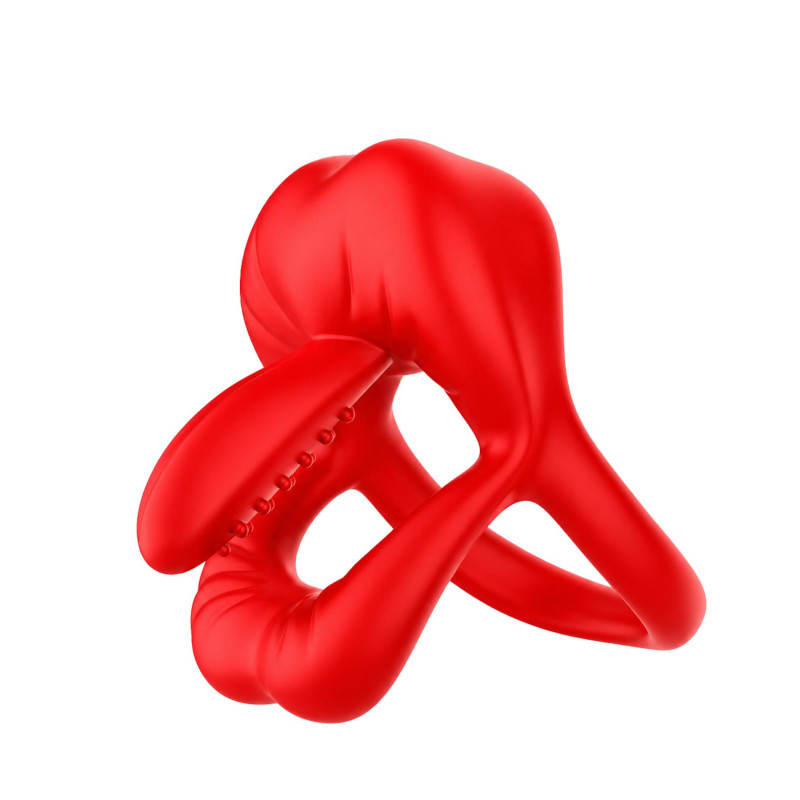 Ерекційне віброкільце Big Mouth Red