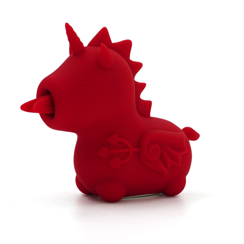 Кліторальний стимулятор з точковими обертальними рухами Unihorn Blaze Diablo Red