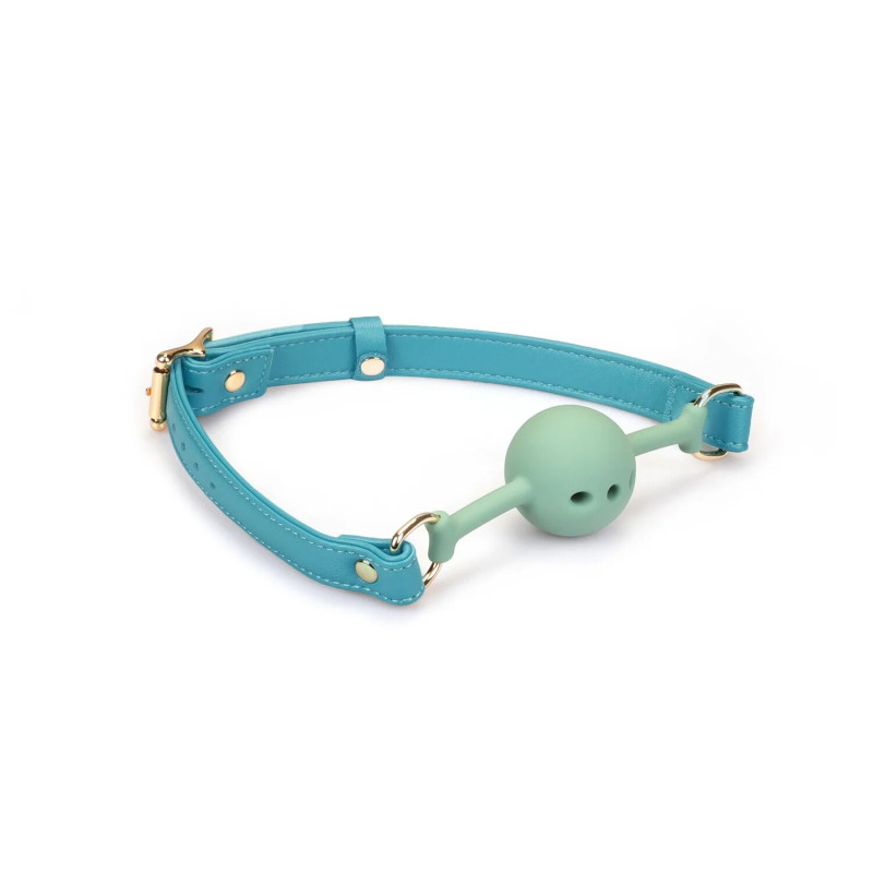Кляп Liebe Seele Blue Lamb Leather Ball Gag with Velvet Lining Кляп Liebe Seele Blue Lamb Leather Ball Gag with Velvet Lining