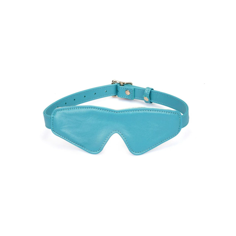 Маска на очі Liebe Seele Blue Lamb Leather Blindfold with Velvet Lining