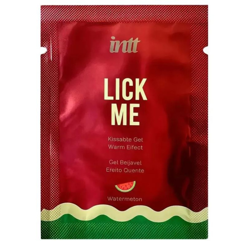 Пробник геля с эффектом тепла INTT Lick Me со вкусом арбуза, 2 мл