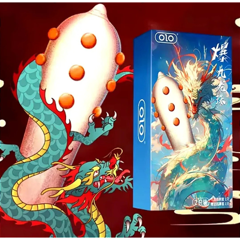 Презервативи з вусиками OLO Nine Dragon